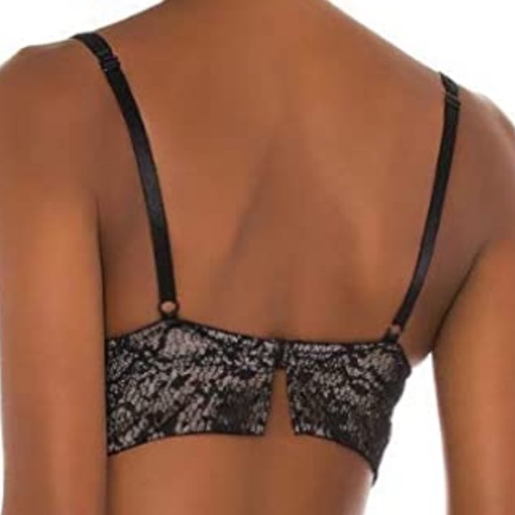 🔥 Free People Women's Lace Underwire Bra Black M NWT - Picture 2 of 7